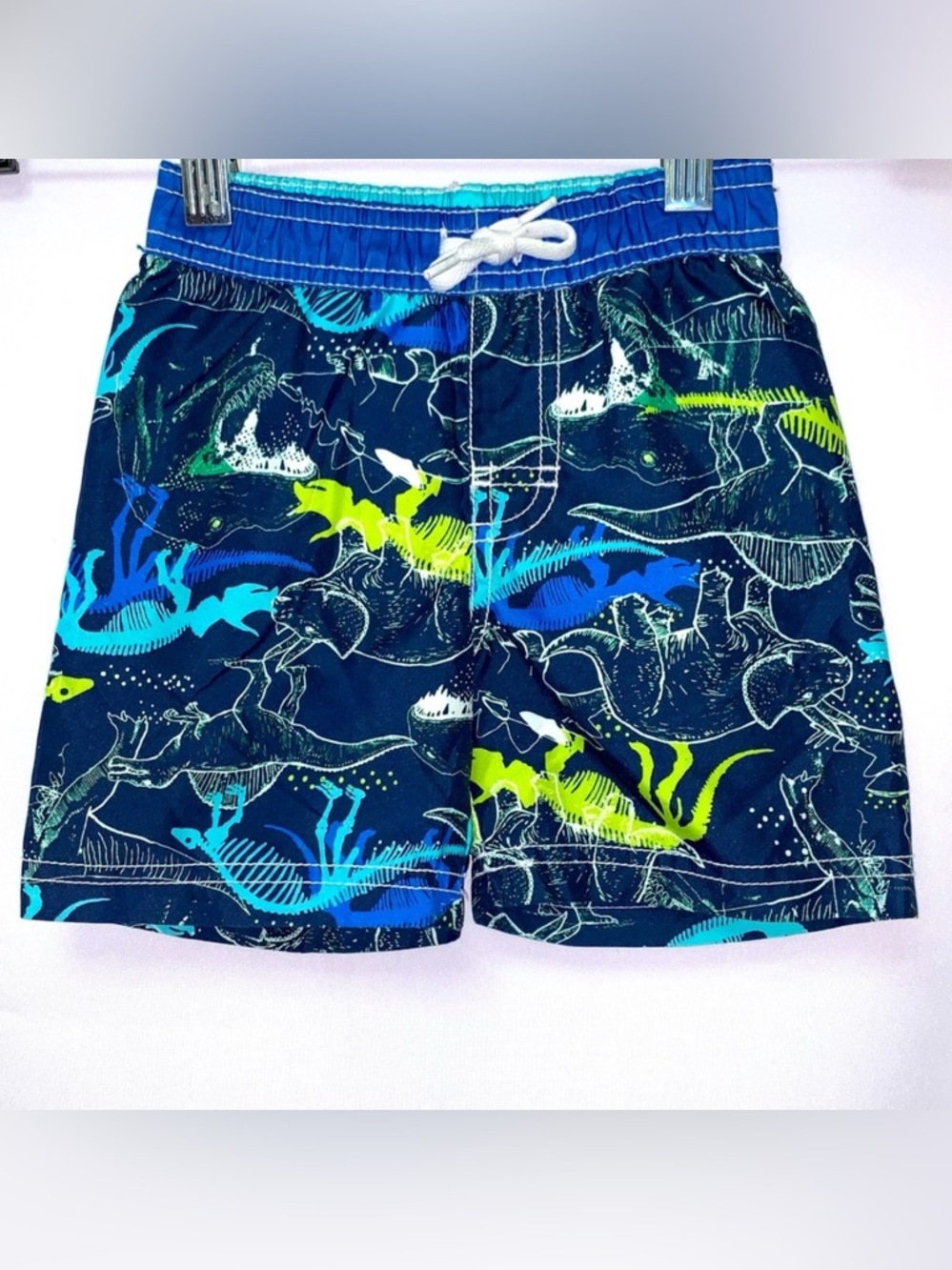 Old Navy Toddler Boys Swimming Trunks Dinosaur Print BlueSize 12-18 Months